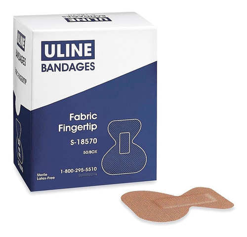 Uline Curitas - De Tela Para Yema De Dedos - 2 Cajas De 50