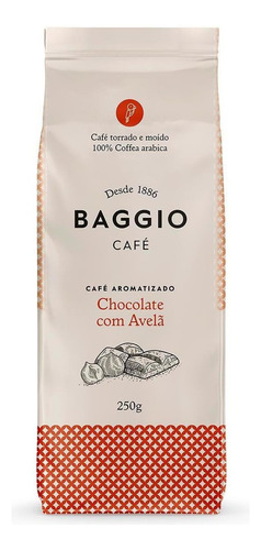 Café Gourmet Torrado/moido 100% Árabica Aromas Baggio 250gr Aroma Chocolate Com Avelã