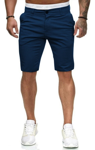 W Bermuda De Gabardina Stretch Para Caballero 6 Colores