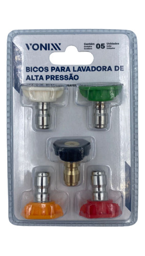 Kit 5 Bicos Para Lavadora De Alta Pressão Vonixx