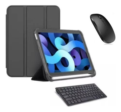 Capa Com Teclado E Mouse Bluetooth P/ iPad Air 5 Ger 2022