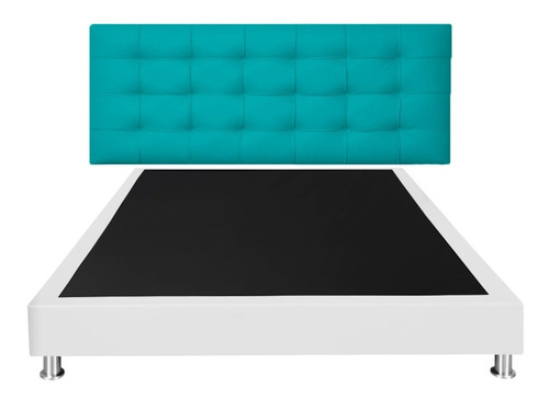 Cabecero +base Cama Queen 160x190. Varios Colores.