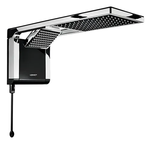 comprar Regadera Eléctrica De Pared Lorenzetti Acqua Ultra Duo Negra Cromada 6800w 220v