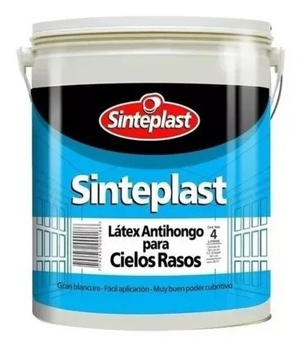 Pintura Latex Cielorraso Blanco Antihongo 4l Sinteplast