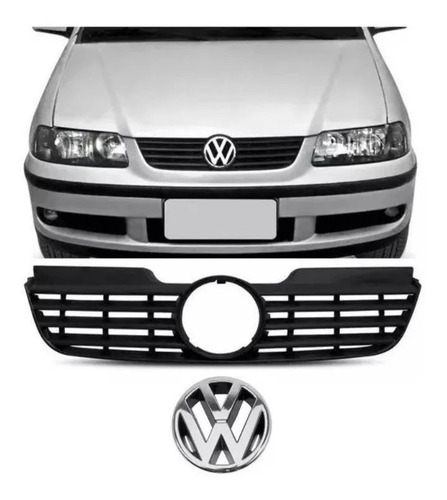 Grade Gol G3 + Emblema Fase 1 Preta 2000 2001 2002 2003