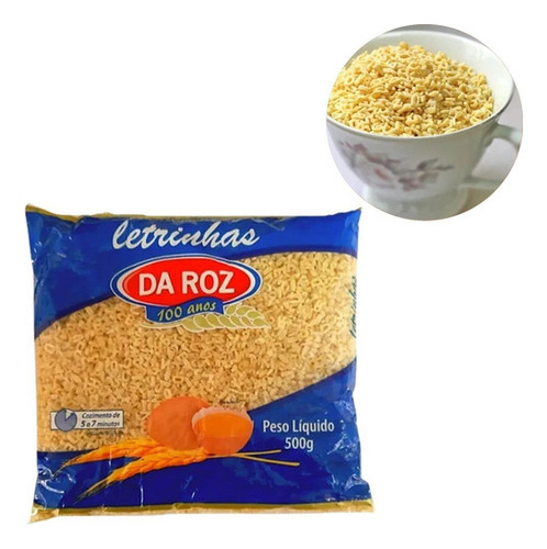 Macarrão Com Ovos Letrinhas 500g Da Roz