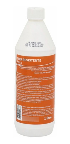 Cera Para Pisos De Madeira Fosca Resistente Restauradora 1l