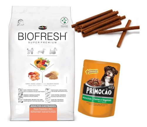 Biofresh Perro Castrado Raza Pequeña 3 Kg Con Pouch Premium