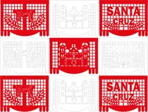 Comprar Decoración Papel Picado Tiras De Papel Santa Cruz 10 Tiras