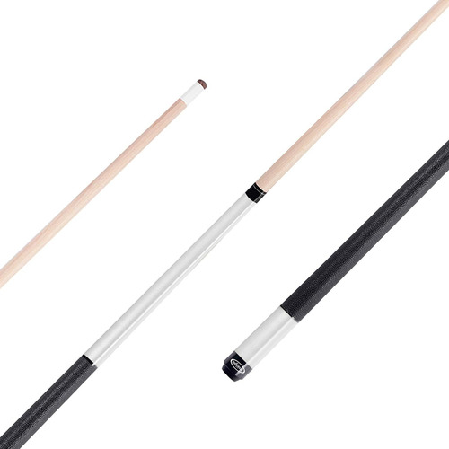 Sleek 2-tone 58 Inch Maple Premium Billiard Cue- Classic Whi