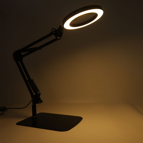 Lupa Led De Vidrio Con Iluminación Flexible De 5 Aumentos