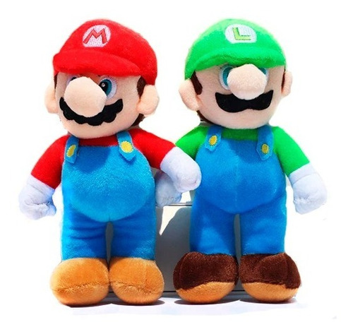 Mario Y Luigi. 24 Cms. Peluche. Super Mario Bros. Juntos.