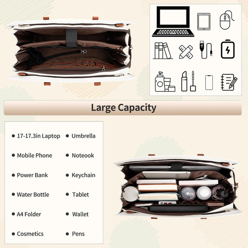 Bolsa De Mano Para Computadora Portátil Para Mujer, Bolsa Pa