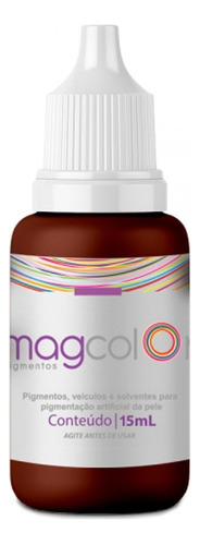 Pigmento Mag Colors 15ml Micropigmentação - Varias Cores Cor Castanho Escuro