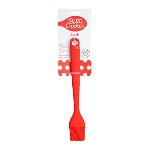 Betty Crocker Cepillo De Silicona De 11 Pulgadas, Rojo