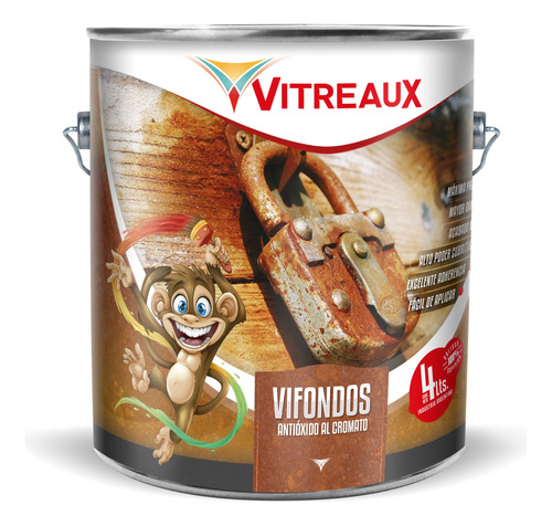 Pintura Fondo Vitreaux Antioxido Al Cromato Blanco 1 L