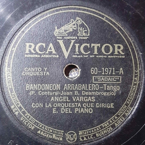 Pasta Angel Vargas E Del Piano Rca Victor C345