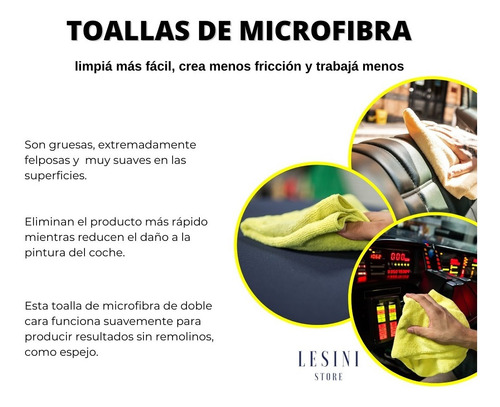 Imagen 4 de 10 de Paño De Microfibra Multiuso 40x80 Cm 1 Un 450 Gr Detaling