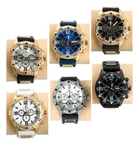 Comprar 4 Relógios Masculino Pulseira Silicone Luxo Prova D'água Cor da correia Preto Cor do bisel sortido Cor do fundo Sortido