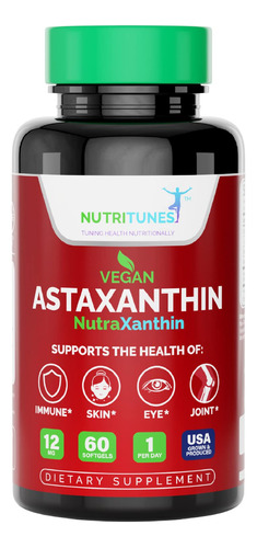 Nutritunes Astaxantina Capsulas Blandas Veganas De 12 Mg (60