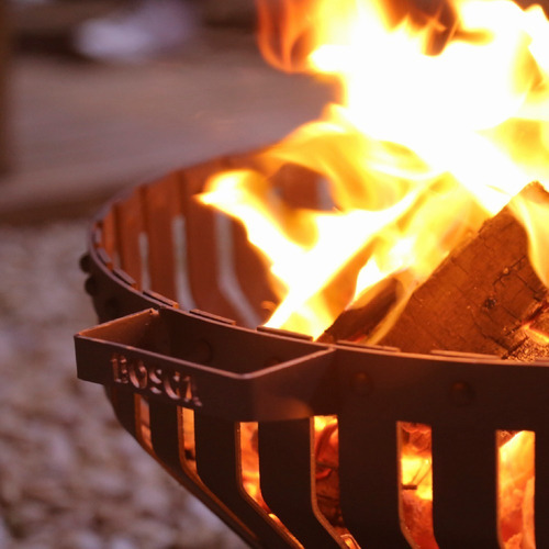 Imagen 5 de 5 de Fogonero Brasero Circular Bosca Fire Pit 60 Cm Diam Asador