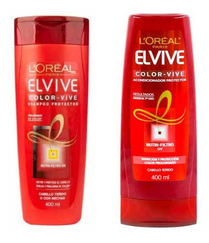 Pack Loreal Elvive Colorvive Shampoo + Acondicionador 400ml