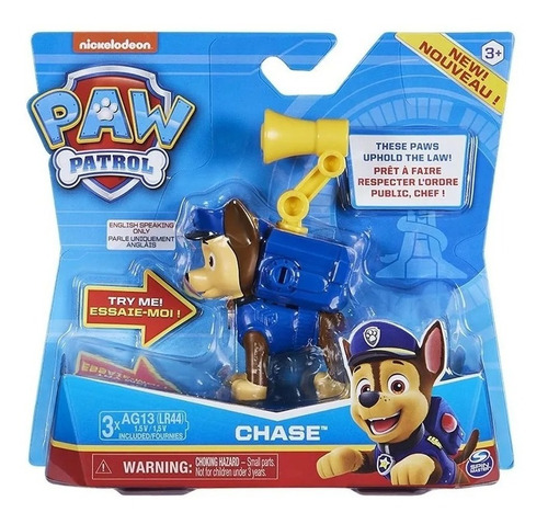 Paw Patrol Figura Articulada Chase 10 Cm Dice Frases 16600c