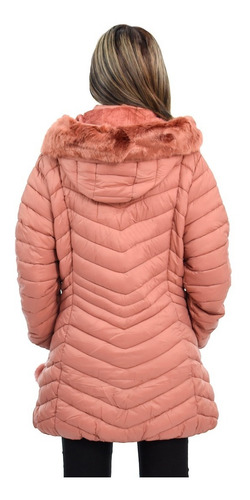 Imagen 2 de 3 de Campera Importada Piel Abrigada Impermeable Mujer Yd 166m