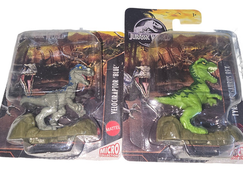 Jurassic World Micro Collection Velociraptor Tiranosaurio