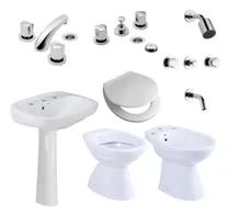 Comprar Juego Baño Pringles Ferrum Combo Porcelana + Set Griferias