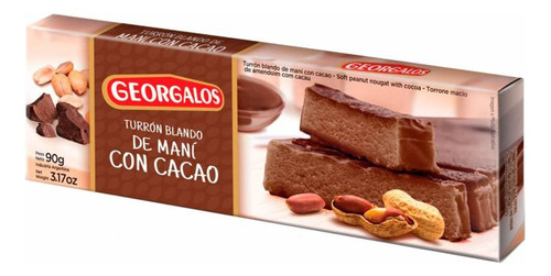 Oferta! Turron Blando De Mani Con Cacao - Georgalos