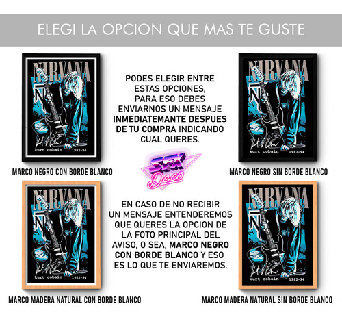 Cuadro 33x45cm - Nirvana Mod 02 - Con Vidrio - Decorativo