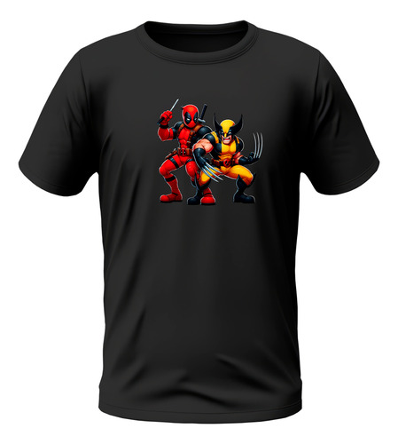 Franela Deadpool & Wolverine Algodon Caballero Dama Niños