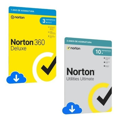 Combo Norton 360 Deluxe 03 + Norton Utilities Ultimate  