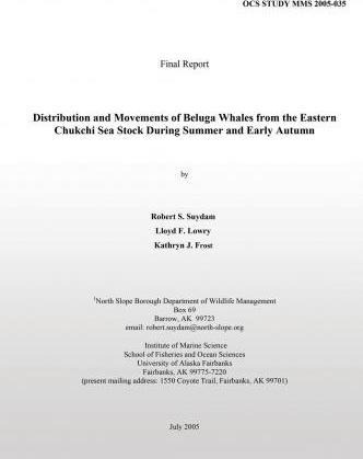 Libro Distribution And Movements Of Beluga Whales From Th...