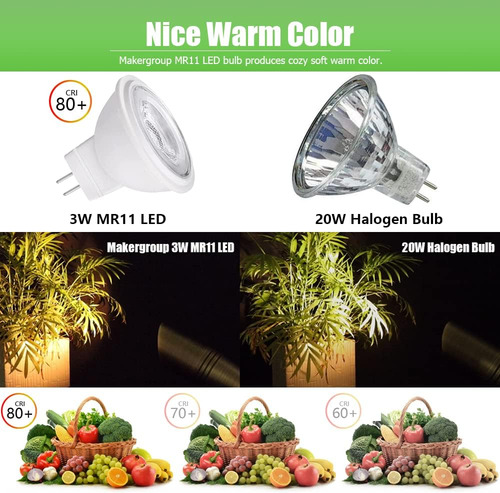 Makergroup Mr11 Gu40 Bi-pin Led Limb 3w Voltaje De Bajo Led