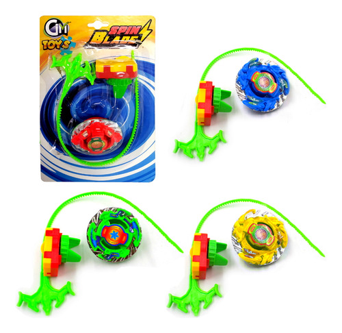 Pião Infantil Spin Blade 4 Competição Kit Com 4 Cores