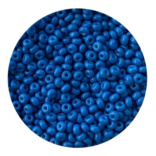 Abalorio Chaquiron 6.0 Color Azul Rey , 50 Grs