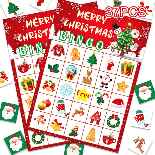 Cartões De Bingo De Férias De Inverno, Cartões De Jogos