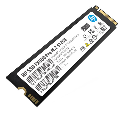 Hp Fx900 Pro 512 Gb Nvme Gen 4 Ssd Para Juegos - Pcie 4.0,