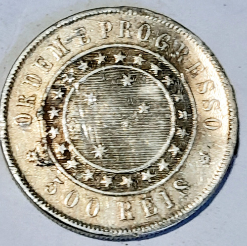 Moneda 500 Reis 1889 Brasil Con Falla Acuñacion Error Cuño