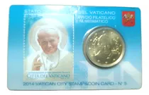 Comprar Vaticano Coin Card N° 5 - 50 Eurocents 2014 + Estampilla