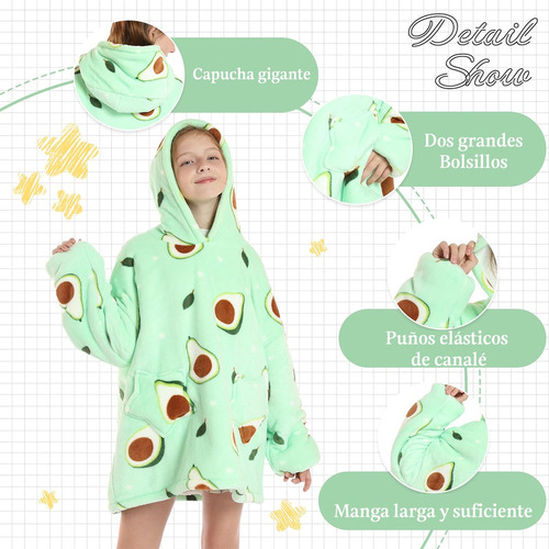 . Sudadera Cobija Hoodie Con Capuch Afelpada Calientita Niño