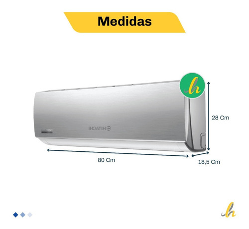 Imagen 3 de 10 de Aire Acondicionado Inverter Hitachi 3300w Hsam3300fc Lh