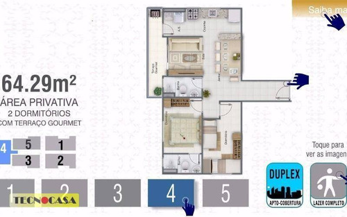 Apartamento Com 2 Dormitórios À Venda, 64 M² Por R$ 260.000,00 - Vila Guilhermina - Praia Grande/sp - Ap4921