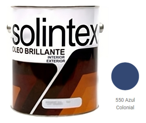 Pintura Oleo Brillante Azul Colonial Solintex 1 Galon