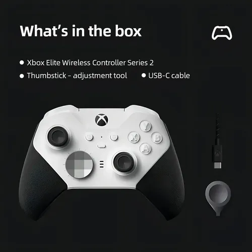 Controle joystick sem fio Microsoft Xbox Elite Series 2 branco