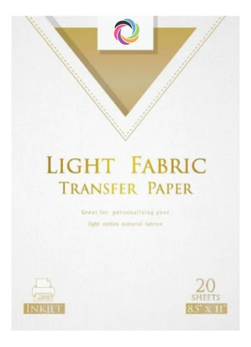 Papel Transfer Telas Claras - Playeras Claras 20 Hojas A4