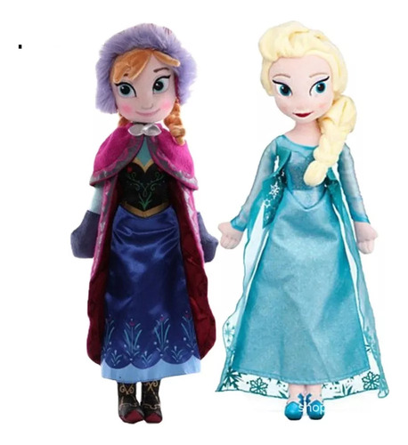 Muñeca De Peluche Elsa Anna De Frozen, 2 Unidades, Regalo De