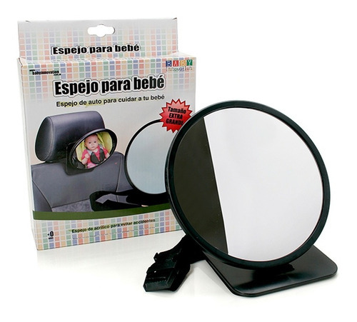 Imagen 7 de 7 de Espejo Trasero Grande Universal Para Auto Ideal Para Observar Al Bebé - Baby Innovation Color Negro